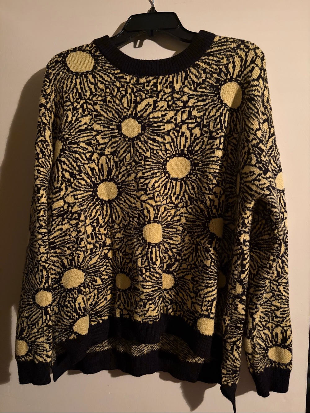 Yellow Daisy Floral Crewneck Sweater